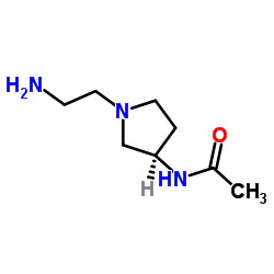 N-[(3R)-1-(2-Aminoethyl)-3-pyrrolidinyl]acetamide Structure