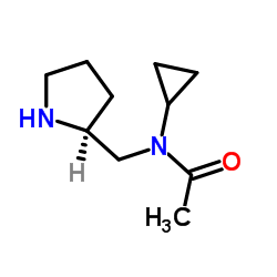N-Cyclopropyl-N-[(2S)-2-pyrrolidinylmethyl]acetamide结构式