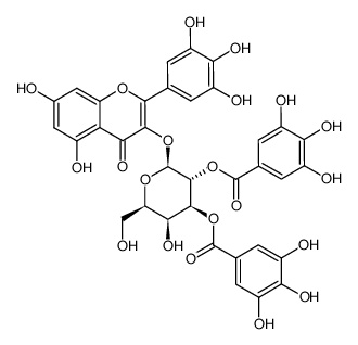 myricetin 3-O-(2'',3''-digalloyl)-β-D-galactopyranoside Structure