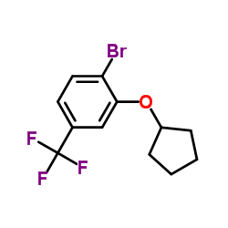 1-Bromo-2-(cyclopentyloxy)-4-(trifluoromethyl)benzene结构式