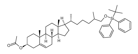(25ξ)-26-((tert-butyldiphenylsilyl)oxy)cholest-5-en-3β-yl acetate Structure