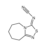 3-Cyanimino-6,7,8,9-tetrahydro-3H,5H-<1,2,4>thiadiazolo<4,3a>azepin Structure