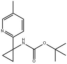 tert-Butyl N-[1-(5-methylpyridin-2-yl)cyclopropyl]carbamate结构式