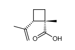 Cyclobutanecarboxylic acid, 1-methyl-2-(1-methylethenyl)-, (1S-cis)- (9CI) structure