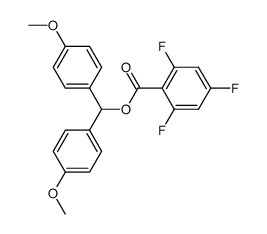 4,4'-dimethoxybenzhydryl 2,4,6-trifluorobenzoate Structure