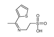 2-(1-thiophen-2-ylethylideneamino)ethanesulfonic acid Structure