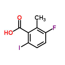 3-Fluoro-6-iodo-2-methylbenzoic acid结构式