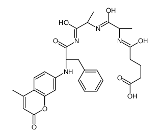 glutaryl-alanyl-alanyl-phenylalanyl-amidomethylcoumarin structure