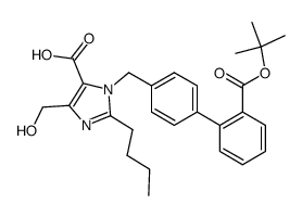 1-[(2'-t-butoxycarbonylbiphenyl-4-yl)methyl]-2-butyl-4-hydroxymethylimidazole-5-carboxylic acid Structure