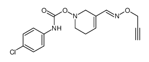 [5-[(E)-prop-2-ynoxyiminomethyl]-3,6-dihydro-2H-pyridin-1-yl] N-(4-chlorophenyl)carbamate Structure