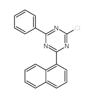 2-苯基-4-(1-萘基)-6-氯-1,3,5-三嗪结构式