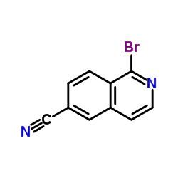 1-Bromo-6-isoquinolinecarbonitrile Structure