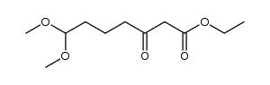 ethyl 7,7-dimethoxy-3-oxoheptanoate结构式