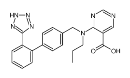 4-[propyl-[[4-[2-(2H-tetrazol-5-yl)phenyl]phenyl]methyl]amino]pyrimidine-5-carboxylic acid结构式