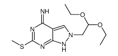 2-(2,2-diethoxyethyl)-6-methylsulfanylpyrazolo[3,4-d]pyrimidin-4-amine Structure