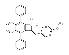 (2Z)-2-[(4-methoxyphenyl)methylidene]-3,8-diphenylnaphtho[2,3-b]thiete 1,1-dioxide Structure