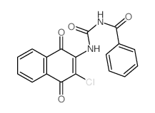 Benzamide,N-[[(3-chloro-1,4-dihydro-1,4-dioxo-2-naphthalenyl)amino]carbonyl]- Structure