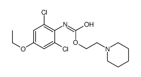 2-piperidin-1-ylethyl N-(2,6-dichloro-4-ethoxyphenyl)carbamate Structure