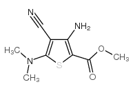 3-氨基-4-氰基-5-(二甲氨基)噻吩-2-羧酸甲酯结构式