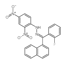 N-[[(2-fluorophenyl)-naphthalen-1-yl-methylidene]amino]-2,4-dinitro-aniline结构式
