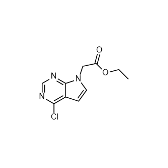 Ethyl2-(4-chloro-7H-pyrrolo[2,3-d]pyrimidin-7-yl)acetate Structure