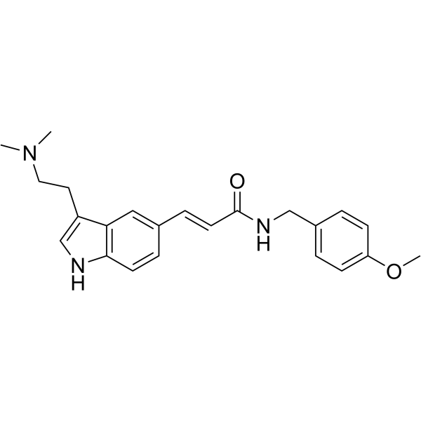 3-[3-[2-二甲基氨基乙基]-1H-吲哚-5-基]-N-[4-甲氧基苄基]丙烯酰胺图片