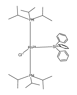 Rh(H)(Cl)(P(iPr)3)2(Si(C6H5)3) Structure