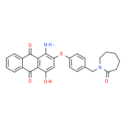 1-amino-2-[p-[(hexahydro-2-oxo-1H-azepin-1-yl)methyl]phenoxy]-4-hydroxyanthraquinone Structure