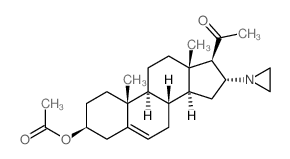 [(3S,8R,9S,10R,13S,14S,16R,17R)-17-acetyl-16-aziridin-1-yl-10,13-dimethyl-2,3,4,7,8,9,11,12,14,15,16,17-dodecahydro-1H-cyclopenta[a]phenanthren-3-yl] acetate结构式