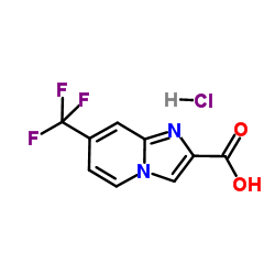 7-(Trifluoromethyl)imidazo[1,2-a]pyridine-2-carboxylic acid hydrochloride (1:1) Structure