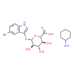 5-BROMO-3-INDOXYL-BETA-D-GLUCURONIC ACID CYCLOHEXYLAMMONIUM SALT结构式