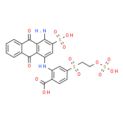 2-[(4-amino-9,10-dihydro-9,10-dioxo-3-sulfo-1-anthracenyl) amino]-4-[[2-(sulfooxy)ethyl]sulfonyl]-Benzoic acid结构式