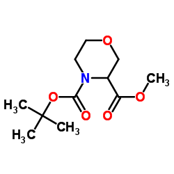 Methyl 4-N-Boc-3-morpholinecarboxylate Structure