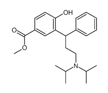 N,N-二异丙基-3-[(5-甲氧基羰基)-2-羟基)苯基]-3-苯基丙胺结构式