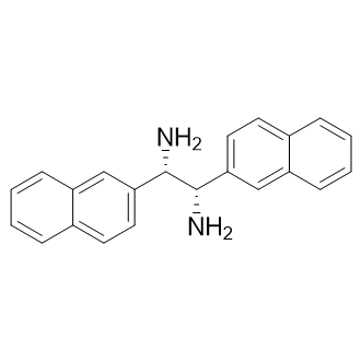 (1S,2S)-1,2-di(naphthalen-2-yl)ethane-1,2-diamine structure