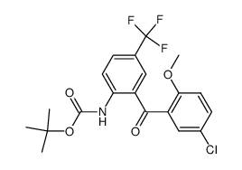 N-[2-[(5-chloro-2-methoxyphenyl) carbonyl]-4-(trifluoromethyl) phenyl]aminocarboxylic acid, 1,1-dimethylethyl ester结构式