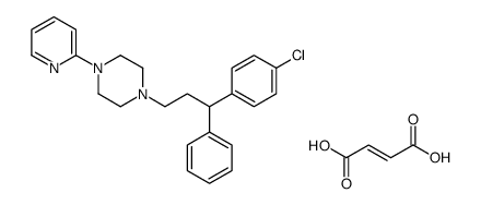 (Z)-but-2-enedioic acid,1-[3-(4-chlorophenyl)-3-phenylpropyl]-4-pyridin-2-ylpiperazine结构式