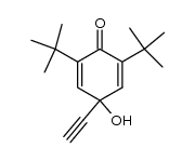 4-Hydroxy-1-oxo-2,6-di-tert.-butyl-4-ethinyl-cyclohexadien-(2,5)结构式