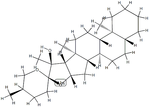 (20S,25R)-5α-Spirostan-20-ol structure