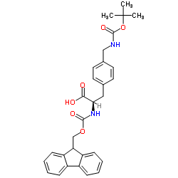 fmoc-d-4-aminomethylphenylalanine(boc) Structure