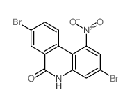 6(5H)-Phenanthridinone,3,8-dibromo-1-nitro- Structure