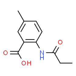 Benzoic acid, 5-methyl-2-[(1-oxopropyl)amino]- (9CI)结构式