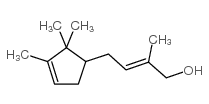 2-甲基-4-(2,2,3-三甲基-3-环戊烯-1-基)-2-丁烯-1-醇结构式