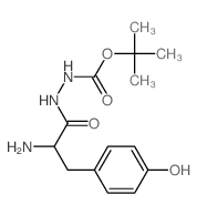 Hydrazinecarboxylicacid, 2-[2-amino-3-(4-hydroxyphenyl)-1-oxopropyl]-, 1,1-dimethylethyl ester,(S)- (9CI) structure