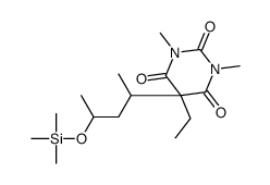 5-Ethyl-1,3-dimethyl-5-[1-methyl-3-(trimethylsilyloxy)butyl]barbituric acid结构式