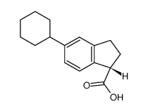 (1S)-(-)-5-Cyclohexylindan-1-carbonsaeure结构式