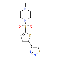 1-METHYL-4-([5-(1,2,3-THIADIAZOL-4-YL)-2-THIENYL]SULFONYL)PIPERAZINE Structure