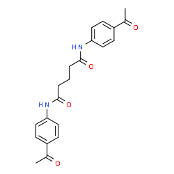 N,N'-Bis(4-acetylphenyl)pentanediamide structure