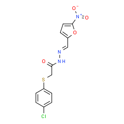2-[(4-CHLOROPHENYL)SULFANYL]-N'-[(5-NITRO-2-FURYL)METHYLENE]ACETOHYDRAZIDE结构式
