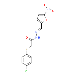 2-[(4-CHLOROPHENYL)SULFANYL]-N'-[(5-NITRO-2-FURYL)METHYLENE]ACETOHYDRAZIDE picture